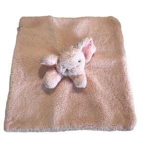 Mud Pie Bunny Rabbit Security Blanket Lovey Plush Pink Blankie